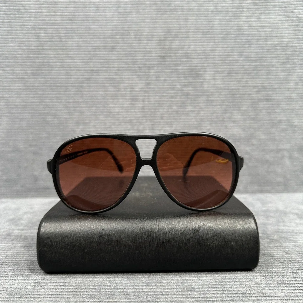 Serengeti Drivers y2k Sunglasses Matte Aviator Rose Lens KN 5227 Vintage Eyewear